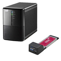 【キャンペーンモデル】USB3.0/2.0 RAIDケース(HDD2台用) USB3.0 ExpressCardセット