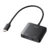 サンワサプライ USB Type C-HDMI変換アダプタ（2ポート/4K対応） (AD-ALCMST2HD2)