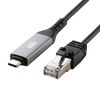 サンワサプライ USB Type-C LAN変換ケーブル（Gigabit対応・1m） (KB-SL6CLAN01BK)