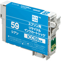 ELECOM リサイクルインク/ICC59(シアン) ECI-E59C (ECI-E59C)画像