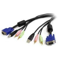 StarTech 3m USB/VGA/オーディオ/マイク 一体型KVMケーブル PCパソコン切替器用USB/VGA/オーディオ/マイク接続ケーブル (USBVGA4N1A10)画像