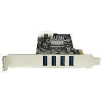 USB 3.0 x4 増設PCIe カード 4個の専用チャンネル PEXUSB3S44V画像