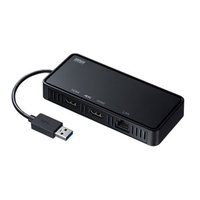 サンワサプライ USB3.1-HDMIディスプレイアダプタ(4K対応・ 2出力・LAN-ポート付き) (USB-CVU3HD3)画像