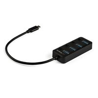 StarTech USB-Cハブ USB-Aポートを4口搭載 各ポートごとにオン/オフ・スイッチ付き バスパワー対応USB Type-Cハブ (HB30C4AIB)画像