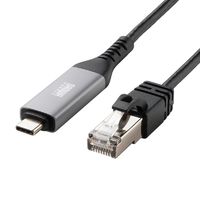 サンワサプライ USB Type-C LAN変換ケーブル(Gigabit対応・1m) (KB-SL6CLAN01BK)画像