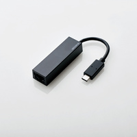 ELECOM 有線LANアダプタGiga対応USB3.1Type-C/USBハブ付 EDC-GUC3H-B (EDC-GUC3H-B)画像