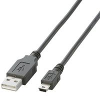 ELECOM USB2.0ケーブル(mini-Bタイプ) (U2C-M05BK)画像