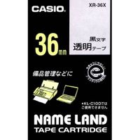 CASIO ネームランド用スタンダートテープ(透明・黒文字) (XR-36X)画像
