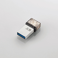 ELECOM USB3.1(Gen1)対応OTGメモリ(シルバー)16GB (MF-SEU3016GSV)画像