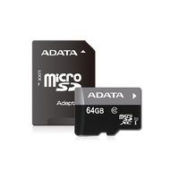 A-DATA Technology MicroSDXC 64GB Class10 UHS-1 アダプタ付 (AUSDX64GUICL10-RA1)画像