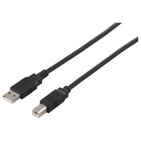 BUFFALO USB2.0ケーブル (A to B) ブラック 1m (BSUAB210BK)画像