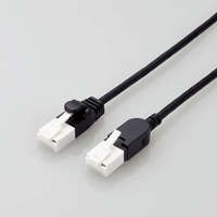 ELECOM LANケーブル/CAT6A/爪折れ防止/スイング式コネクタ/1.0m/ブラック (LD-GPATSW/BK10)画像