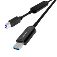 ADTECHNO AUN-2M2-015 10Gbps対応 光ファイバUSBケーブル A-B 15m (AUN-2M2-015)画像