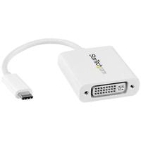 StarTech USB Type-C – DVI変換アダプタ ホワイト CDP2DVIW (CDP2DVIW)画像