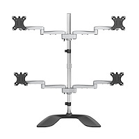 StarTech 4面液晶モニタースタンド 水平可動式3関節アーム スチール&アルミ VESA規格32インチモニタ対応 (ARMQUADSS)画像