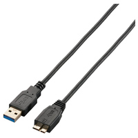 ELECOM 極細USB3.0ケーブル(A-microB)/1.5m/ブラック (USB3-AMBX15BK)画像