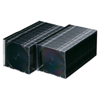 サンワサプライ DVD・CDケース(1枚収納)(マットブラック) 100枚セット (FCD-PU100MBK)画像