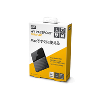 Western Digital Mac用ポータブルストレージ 「My Passport for Mac(2018年発売)」1TB (WDBFKF0010BBK-JESE)画像