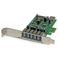 StarTech 7ポートUSB 3.0増設PCI Expressインターフェースカード USB 3.0拡張PCIe x1接続ボード(外部6ポート/内部1ポート) ロープロファイル規格にも対応 (PEXUSB3S7)画像