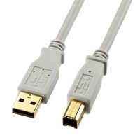 サンワサプライ USB2.0ケーブル(ライトグレー・0.6m) KU20-06HK (KU20-06HK)画像