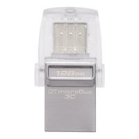 KINGSTON 128GB DT microDuo 3C USB 3.0/3.1 + Type-C flash drive DTDUO3C/12 (DTDUO3C/128GB)画像