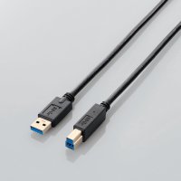 ELECOM USB3.0ケーブル(A-B)/0.5m/ブラック USB3-AB05BK/RS (USB3-AB05BK/RS)画像