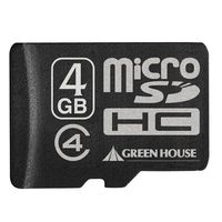 GREENHOUSE microSDHCカードSDスピードクラス Class4対応 4GB GH-SDMRHC4G4 (GH-SDMRHC4G4)画像