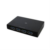 PLANEX PL-US3H400-BK USB3.0 4ポート USBハブ ブラック (PL-US3H400-BK)画像
