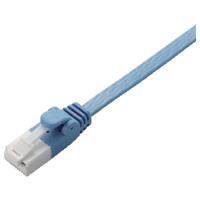 ELECOM EU RoHS指令準拠 ツメ折れ防止フラットLANケーブル(Cat6)/10.0m/ブルー (LD-GFT/BU100)画像