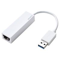 ELECOM 有線LANアダプタ/Giga対応/USB3.0/Type-A/ホワイト EDC-GUA3-W (EDC-GUA3-W)画像
