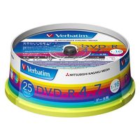 三菱化学メディア Verbatim製 データ用DVD-R 4.7GB 1-16倍速 ワイド印刷エリア スピンドルケース入り 25枚 (DHR47JP25V1)画像