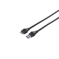 BUFFALO ユニバーサルコネクター USB3.0 A to microB ケーブル 3m ブラック (BSUAMBU330BK)画像