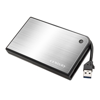 Century MOBILE BOX USB3.0 SATA6G 色：シルバー×ブラック (CMB25U3SV6G)画像