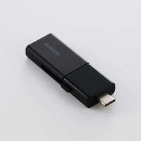 ELECOM USBメモリー/スライド式/C&A両対応/32GB/ブラック (MF-WSAU3032GBK)画像