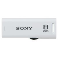 SONY スライドアップ USBメモリー ポケットビット 8GB ホワイト キャップレス (USM8GR W)画像