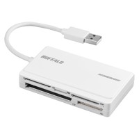 BUFFALO BSCR500U2WH USB2.0 マルチカードリーダー UHS-I対応 ホワイト (BSCR500U2WH)画像