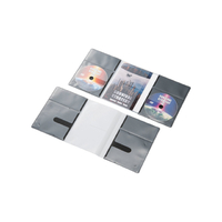 ELECOM CD/DVD用スリム収納ソフトケース 2枚収納タイプ/10個入り/ブラック (CCD-DP2D10BK)画像