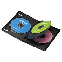 サンワサプライ DVDトールケース(4枚収納) ブラック 10枚セット (DVD-TN4-10BK)画像