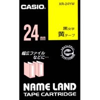 CASIO ネームランドテープ 24ミリ 黄地に黒文字 XR-24YW (XR-24YW)画像