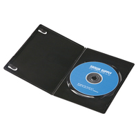 サンワサプライ スリムDVDトールケース(1枚収納) ブラック 10枚セット (DVD-TU1-10BK)画像