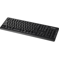BUFFALO 抗菌・高耐久仕様 無線2.4GHz フルキーボード ブラック (BSKBW130BK)画像