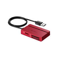 BUFFALO BSCR100U2RD USB2.0 マルチカードリーダー スタンダード レッド (BSCR100U2RD)画像