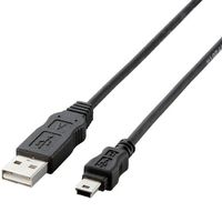 ELECOM EU RoHS指令準拠USBケーブル A:miniB/2.0m ブラック USB-ECOM520 (USB-ECOM520)画像