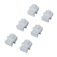 ELECOM LD-DUSTWH6 ジャック用ホコリカバー(6個) (LD-DUSTWH6)画像
