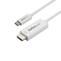 StarTech 1m USB-C – HDMIケーブル 4K/60Hz ホワイト USB Type-C コンピュータモニタケーブル (CDP2HD1MWNL)画像