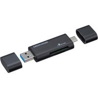 GREENHOUSE GH-CRACA-BK USB3.0マルチ接続カードリーダー(Type-C-USB A) (GH-CRACA-BK)画像