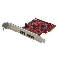 StarTech USB 3.1(10Gbps)+eSATA増設PCIeカード 1x USB-A/ 1x eSATA (PEXUSB311A1E)画像