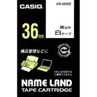 CASIO ネームランドテープ 36ミリ 白地に黒文字 XR-36WE (XR-36WE)画像