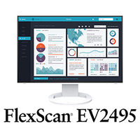 EIZO FlexScan EV2495-WT 24.1型/1920×1200/HDMI、DisplayPort、USB Type-C/ホワイト/スピーカー：あり (EV2495-WT)画像