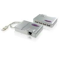 hypertools USB1.1 CAT5 45m延長器 & 4ポートHUB USB-EX50H4 (USB-EX50H4)画像